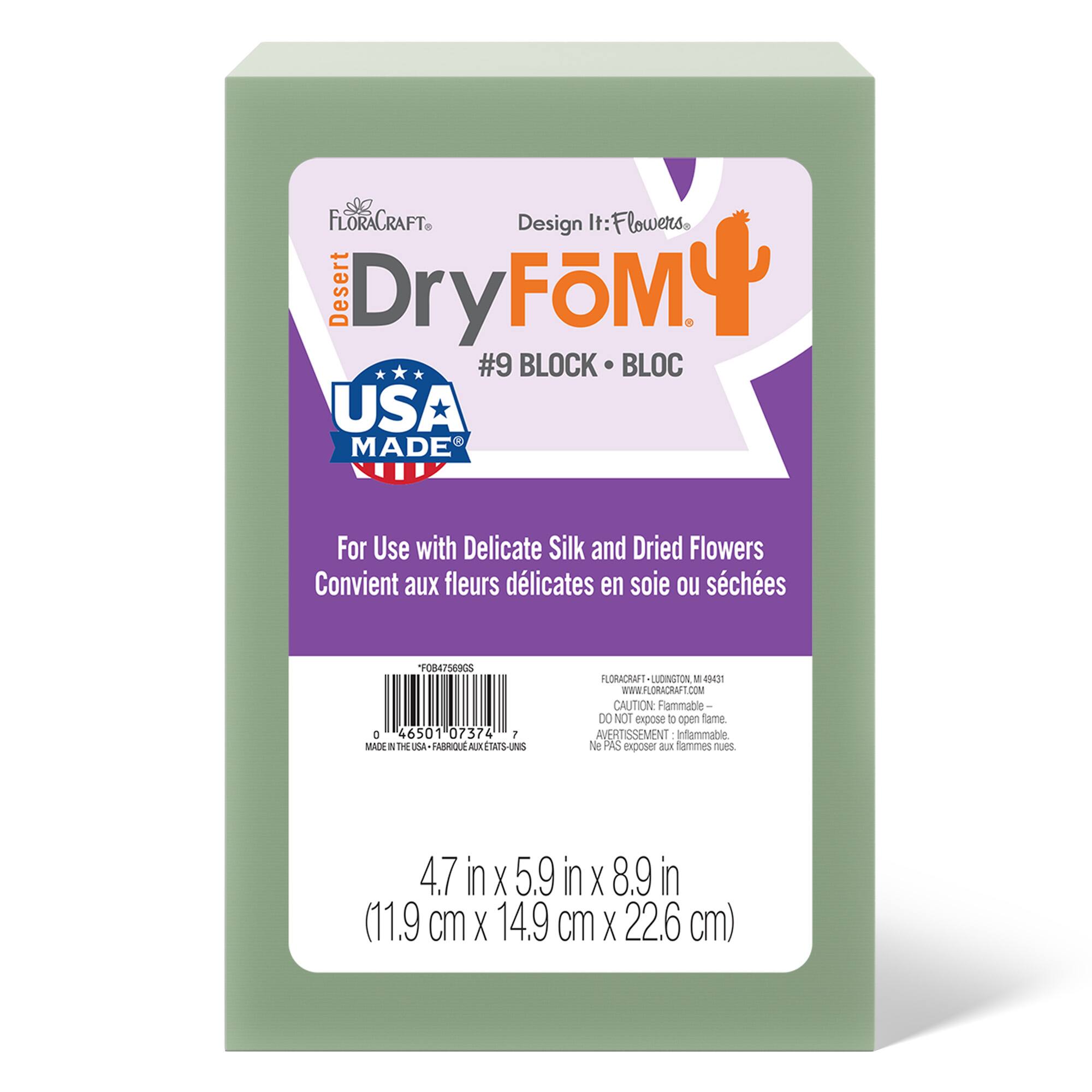 FloraCraft® 6" x 4.75" x 9" Green Desert DryFōM® Block